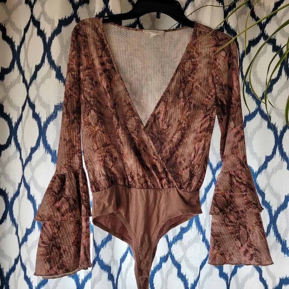 Snake skin print body suite